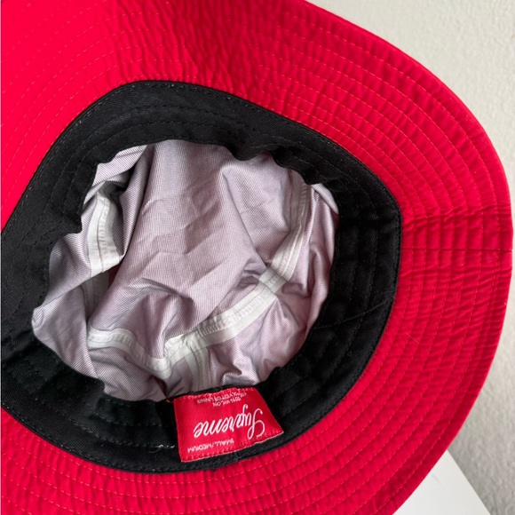 Supreme Red and Black Bucket Hat - Picture 3 of 5